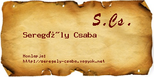 Seregély Csaba névjegykártya