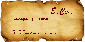 Seregély Csaba névjegykártya