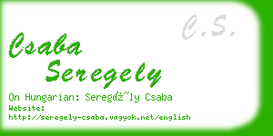 csaba seregely business card